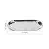 5pcs Stainless Steel Decorative Tray,Jewelry Dish, Bathroom Tray, Vanity Tray,Oval Shaped Towel Tray Cosmetics Jewelry Storage Tray Dish Plate Organizer (silver) view 2