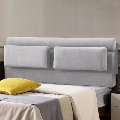 Solid Color Headboard Cushion Large Wedge Bed Rest Reading Pillow Positioning Support Backrest Wall Pillow with 2 Adjustable Lumbar Back Full Size,B,No headboard 47.2"/120cm