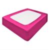 Silver Cotton Mattress Protector Encasement, Box Spring Cover Full Size - 100% Egyptian Cotton Wrap Around 4 Sides Bed Skirt Box Springs up to 24 - Full, Hot Pink view 1