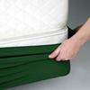 Silver Cotton Mattress Protector Encasement, Box Spring Cover Twin Size - 100% Egyptian Cotton Wrap Around 4 Sides Bed Skirt Box Springs up to 24 - Twin, Green view 4