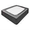 Silver Cotton Mattress Protector Encasement, Box Spring Cover TwinXL Size - 100% Egyptian Cotton Wrap Around 4 Sides Bed Skirt Box Springs up to 24 - TwinXL, Dark Grey view 1