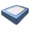 Silver Cotton Mattress Protector Encasement, Box Spring Cover Full Size - 100% Egyptian Cotton Wrap Around 4 Sides Bed Skirt Box Springs up to 26 - Full, Medium Blue view 1