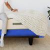Silver Cotton Mattress Protector Encasement, Box Spring Cover Full Size - 100% Egyptian Cotton Wrap Around 4 Sides Bed Skirt Box Springs up to 24 - Full, Royal Blue view 3