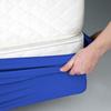 Silver Cotton Mattress Protector Encasement, Box Spring Cover Full Size - 100% Egyptian Cotton Wrap Around 4 Sides Bed Skirt Box Springs up to 24 - Full, Royal Blue view 4