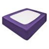 Silver Cotton Mattress Protector Encasement, Box Spring Cover Twin Size - 100% Egyptian Cotton Wrap Around 4 Sides Bed Skirt Box Springs up to 24 - Twin, Purple view 1