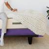 Silver Cotton Mattress Protector Encasement, Box Spring Cover Twin Size - 100% Egyptian Cotton Wrap Around 4 Sides Bed Skirt Box Springs up to 24 - Twin, Purple view 3