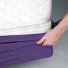 Silver Cotton Mattress Protector Encasement, Box Spring Cover Twin Size - 100% Egyptian Cotton Wrap Around 4 Sides Bed Skirt Box Springs up to 24 - Twin, Purple view 4