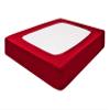 Silver Cotton Mattress Protector Encasement, Box Spring Cover Full Size - 100% Egyptian Cotton Wrap Around 4 Sides Bed Skirt Box Springs up to 24 - Full, Red view 1