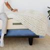 Silver Cotton Mattress Protector Encasement, Box Spring Cover Cal-King Size - 100% Egyptian Cotton Wrap Around 4 Sides Bed Skirt Box Springs up to 24 - Cal-King, Medium Blue view 2