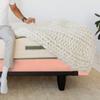Silver Cotton Mattress Protector Encasement, Box Spring Cover TwinXL Size - 100% Egyptian Cotton Wrap Around 4 Sides Bed Skirt Box Springs up to 24 - TwinXL, Peach view 3