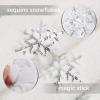 36 Inch White Push Tree Skirt Silver Faux Fur Christmas Tree Skirt Xmas Decorations view 3