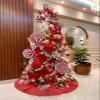 Christmas Tree Skirt 48 Inches Red Tree Skirt Glitter Sequin Tree Skirt for Winter Party Red Christmas Decorations view 3