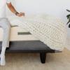 Silver Cotton Mattress Protector Encasement, Box Spring Cover Cal-King Size - 100% Egyptian Cotton Wrap Around 4 Sides Bed Skirt Box Springs up to 26 - Cal-King, Dark Grey view 3