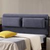 Adjustable Rectangle Headboard Backrest Upholstered Support Reading Wedge Pillow Lumbar Bolster Headrest for Day Bed Bunk Bed Removable Cover,B,No headboard 70.8"/180cm view 1