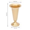 10 Pcs Gold Flowers Vases for Centrepieces, 25cm/9.8" Tall Metal Wedding Table Centerpiece Decoration for Reception, Home Vase Flower Stand for Ceremony Events Anniversary (13.8x25cm, 5.4x9.8in) view 3