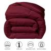 COHOME Premium Oversized Queen Size Comforter, All-Season Quilted Down Alternative Duvet Insert, Luxury Hotel GentleSoft Comforter with Anti-Clump Tech & 8 Tabs - Reversible - Burgundy 98x98 inches view 2