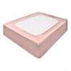 Silver Cotton Mattress Protector Encasement, Box Spring Cover Queen Size - 100% Egyptian Cotton Wrap Around 4 Sides Bed Skirt Box Springs up to 24 - Queen, Blush view 1