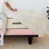 Silver Cotton Mattress Protector Encasement, Box Spring Cover Queen Size - 100% Egyptian Cotton Wrap Around 4 Sides Bed Skirt Box Springs up to 24 - Queen, Blush view 3