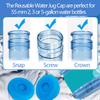 3 & 5 Gallon Water Jug Cap Reusable - Water Bottle Caps Fits 55mm Bottles,Silicone Non- Spill Lids for Anti-Splash (6 Pack) view 2