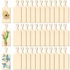 36 Pcs Wooden Mini Cutting Board with Handle Unfinished Wood Craft Mini Charcuterie Boards Paddle Blank Small Chopping Plank for DIY Kitchen Cooking Vegetables Decor(9.4 x 3.5 Inch) view 1