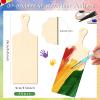 36 Pcs Wooden Mini Cutting Board with Handle Unfinished Wood Craft Mini Charcuterie Boards Paddle Blank Small Chopping Plank for DIY Kitchen Cooking Vegetables Decor(9.4 x 3.5 Inch) view 2
