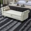 FRITHJILL 63 Inch Upholstered Flip Top Storage Bench, Rectangular Armed Sofa Stool view 2