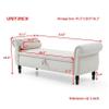 FRITHJILL 63 Inch Upholstered Flip Top Storage Bench, Rectangular Armed Sofa Stool view 3