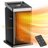 BREEZOME Space Heater, 1500W Fast Heating Heaters for Indoor Use, Portable Ceramic Electric Heaters for Home with Thermostat, 90 Oscillating, Remote view 1