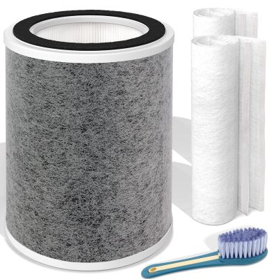 Leemone True HEPA HP201 HP202 Filter Replacement for Shark HP200 Series & HC501 HC502 UA205 Air Puri-fier MAX,3-in-1 H13 Grade Filter, Part # HE2FKBAS, HE2FKBASMB
