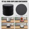 24 Pack Round Slate Drink Coasters, VIBRATITE 4 Inch Black Slate Stone Coasters Bulk Cup Coasters Laser Engraving Blanks with Anti-Scratch Bottom for Drink Coffee Bar Kitchen Home Decor view 2