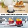 24 Pack Round Slate Drink Coasters, VIBRATITE 4 Inch Black Slate Stone Coasters Bulk Cup Coasters Laser Engraving Blanks with Anti-Scratch Bottom for Drink Coffee Bar Kitchen Home Decor view 4
