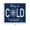 Edwiinsa Christmas Snowflake Plush Rug Non Slip Bath Mat, Baby It's Cold Outside Winter Navy Blue Soft Shaggy Long Fur Fuzzy Bath Rugs 24" x 35", Carpet Mat for Bathroom Shower Home view 2