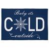 Edwiinsa Christmas Snowflake Plush Rug Non Slip Bath Mat, Baby It's Cold Outside Winter Navy Blue Soft Shaggy Long Fur Fuzzy Bath Rugs 24" x 35", Carpet Mat for Bathroom Shower Home view 4