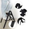 LiGuVCY 2 Step Ladder Folding Ladder Stool, Anti-Slip Folding Step Stool Ladder with Expanded Pedal,for Home and Office Use, Kitchen Step Stool 330lb Capacity, Black view 3