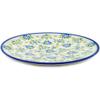 Polmedia Polish Pottery Lunch Plate - Forget-me-not Field Pattern Handmade in Boleslawiec Poland + Certificate of Authenticity view 2