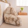 A Nice Night Faux Fur Reading Pillow Bed Wedge Large Adult Children Backrest with Arms Back Support for Sitting Up in Bed/Couch for Bedrest, Tie Dyed Khaki view 4