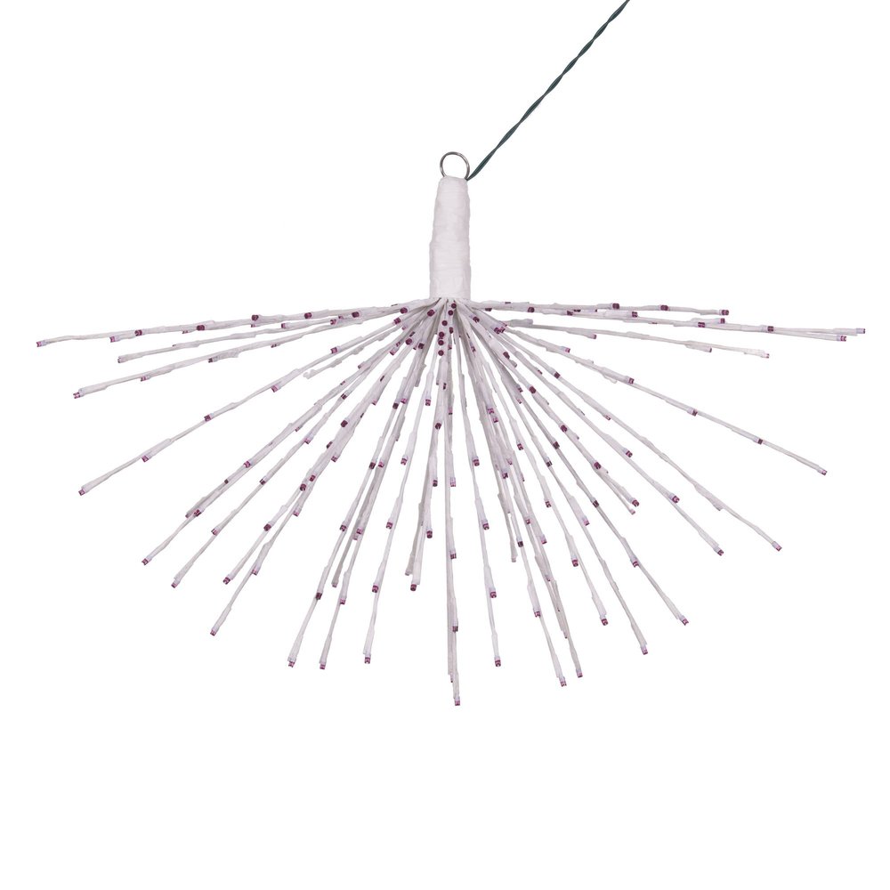 Vickerman 240Lt x 32" White Starburst Purple 5mm LED Lights.
