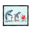 Stupell Industries Aquatic Sea Life Animals Riding Bikes Red Accent, Design by Amelie Legault view 1