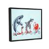 Stupell Industries Aquatic Sea Life Animals Riding Bikes Red Accent, Design by Amelie Legault view 2