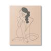 Stupell Industries Abstract Woman Sitting Scribble Drawing Smiling Outline, Design by Kendra Shedenhelm view 1