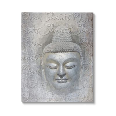 Stupell Industries Layered Buddha Spiritual Words Script Om Shanti Mantra, Design by Graffitee Studios