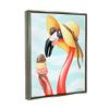 Stupell Industries Summertime Flamingo Sun Hat Enjoying Ice Cream Cone, Design by Amelie Legault view 2