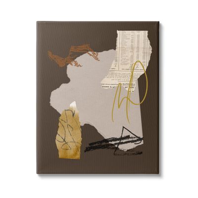 Stupell Industries Abstract Layered Paper Clippings Collage Modern Design, Design by Melissa Wang