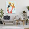 Stupell Industries Summertime Flamingo Sun Hat Enjoying Ice Cream Cone, Design by Amelie Legault, 36 x 48, Gallery Wrapped Canvas view 3