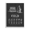 Stupell Industries Laundry Diagram Symbols Chart Ironing Folding Guide, Design by Lettered and Lined, White Framed, 16 x 20 view 1