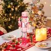 NOLITOY Christmas Nutcracker Soldier Puppet with Nutcracker Soldier Ornament Wooden Nutcracker Figurine for Xmas Decoration(14inch) view 4