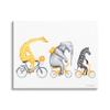 Stupell Industries Savanna Animals Riding Bikes Bicycles Yellow Accent, Design by Amelie Legault view 1