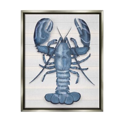 Stupell Industries Detailed Blue Lobster Starfish Botanical Motif Panels, Design by Darlene Seale