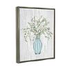 Stupell Industries Rustic Herbs Plants Budding Blue Glass Vase, Design by Ziwei Li, Grey Floater Framed, 24 x 30 view 2