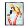 Stupell Industries Summertime Flamingo Sun Hat Enjoying Ice Cream Cone, Design by Amelie Legault view 1